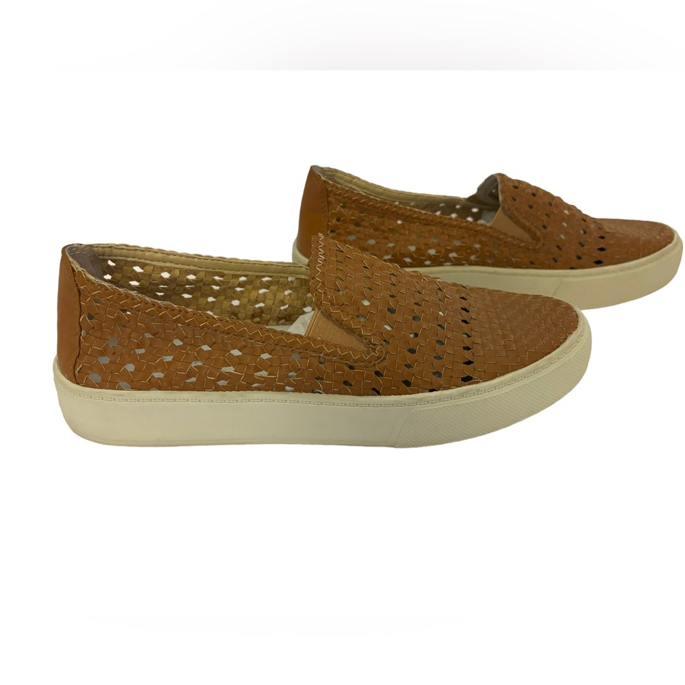Marc‎ Fisher Women’s Brown Woven Savvy Slip On Sneakers Size 8.5